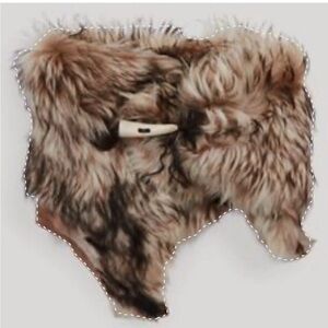 Ralph Lauren NWT Purple Label Shearling Toggle Fur Scarf